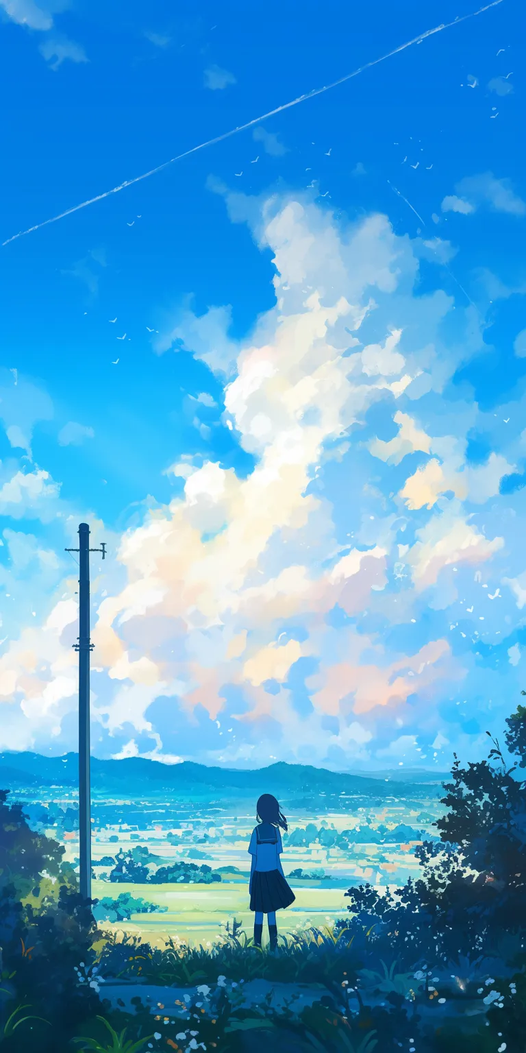 iphone anime wallpaper sky, ciel, scenery, backgrounds, background