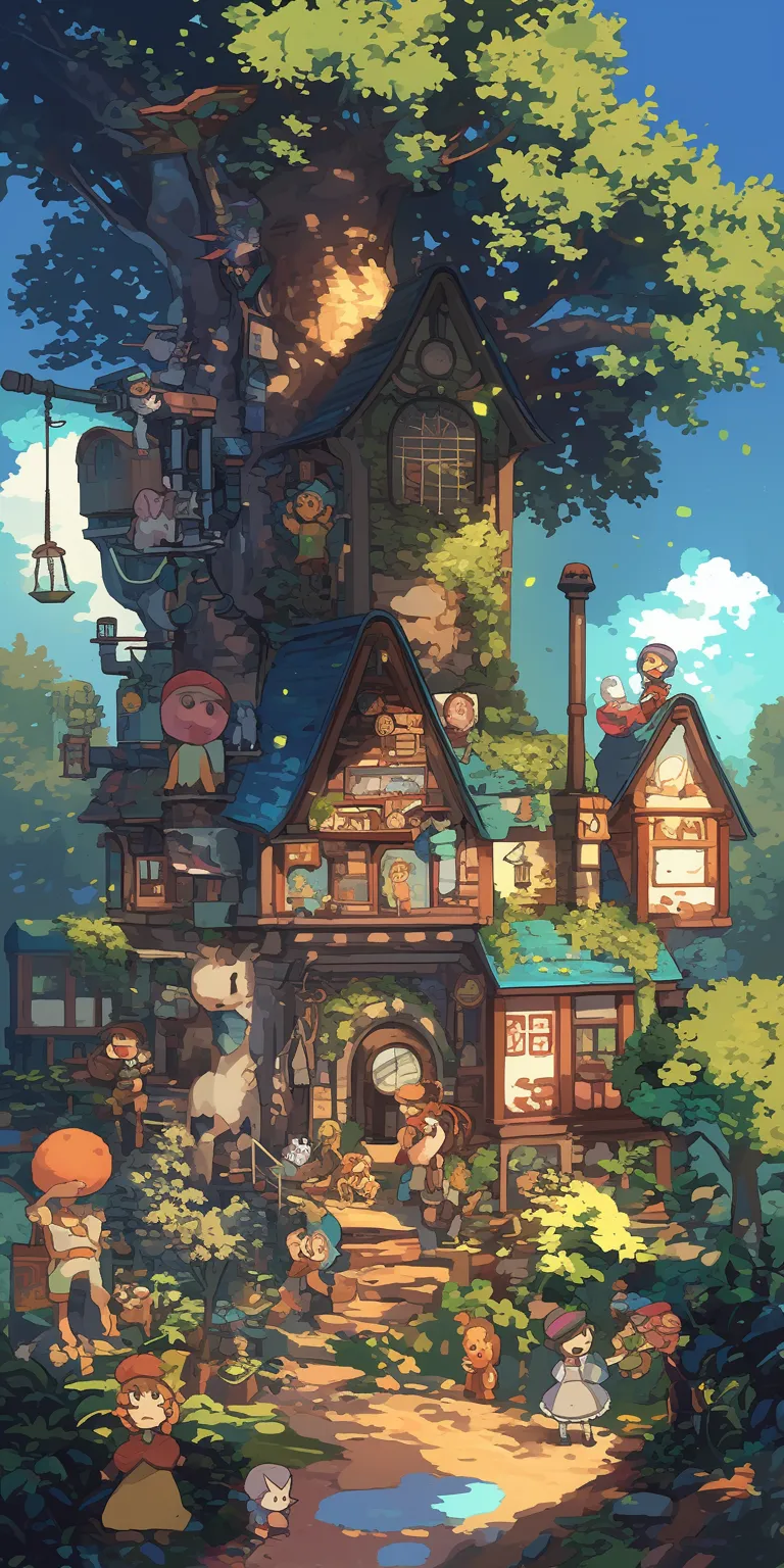 owl house background ghibli, nook, totoro, yuujinchou, alchemist