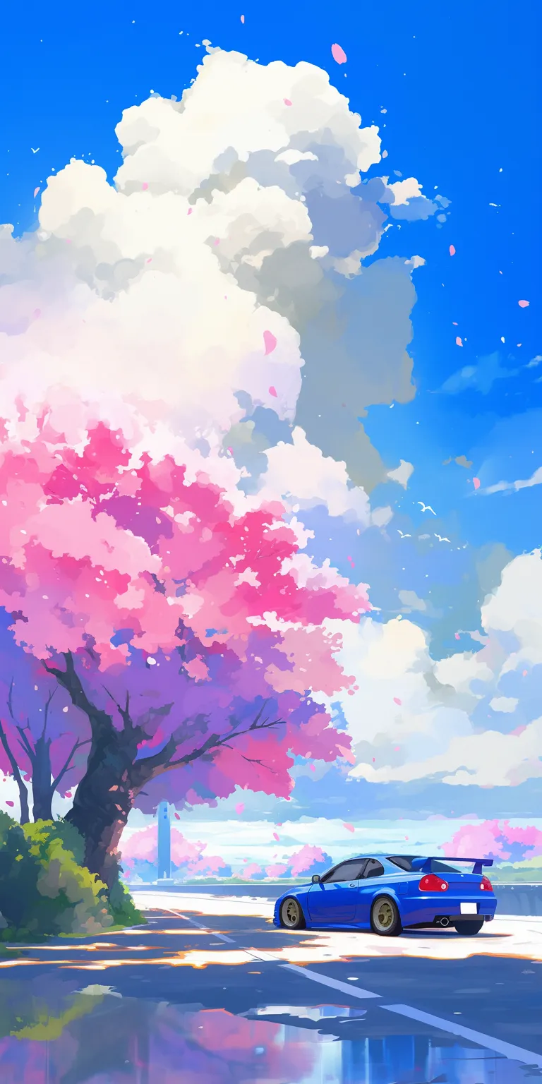 anime car wallpaper backgrounds, sky, 2560x1440, 3440x1440, scenery