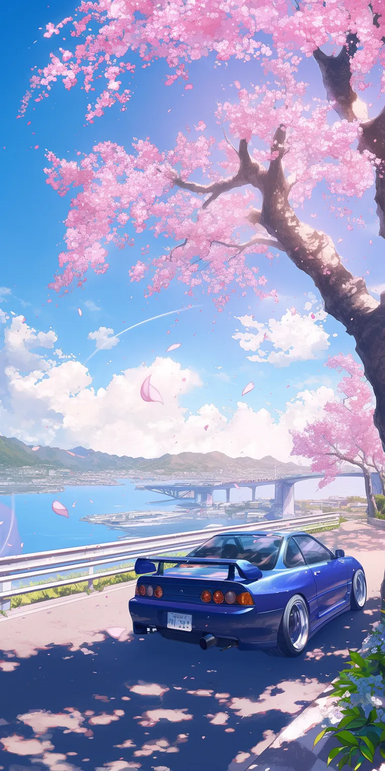 anime car wallpaper sakura, 3440x1440, ghibli, 2560x1440, japan