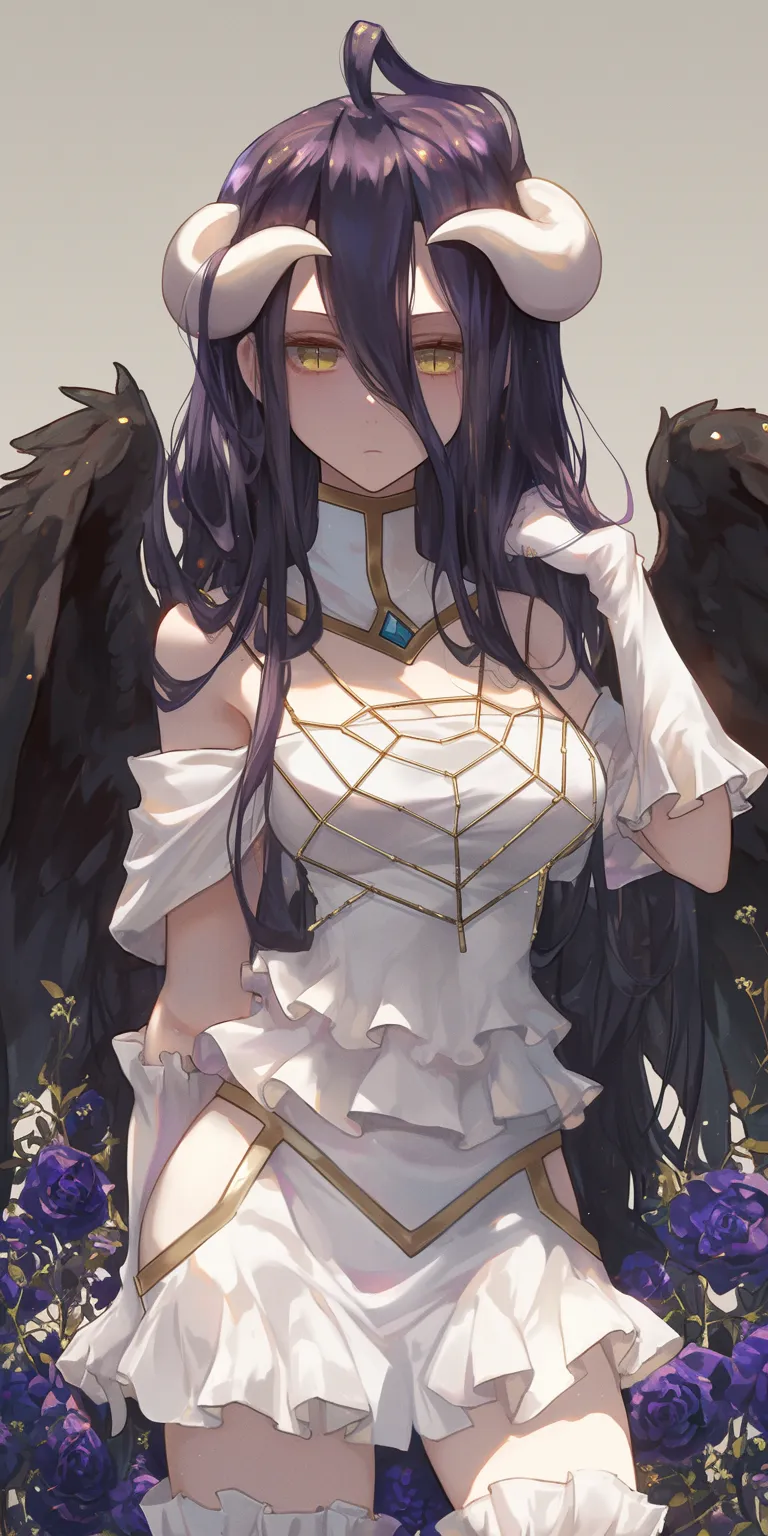 albedo overlord wallpaper albedo, seraph, yuuki, tohka, yuri