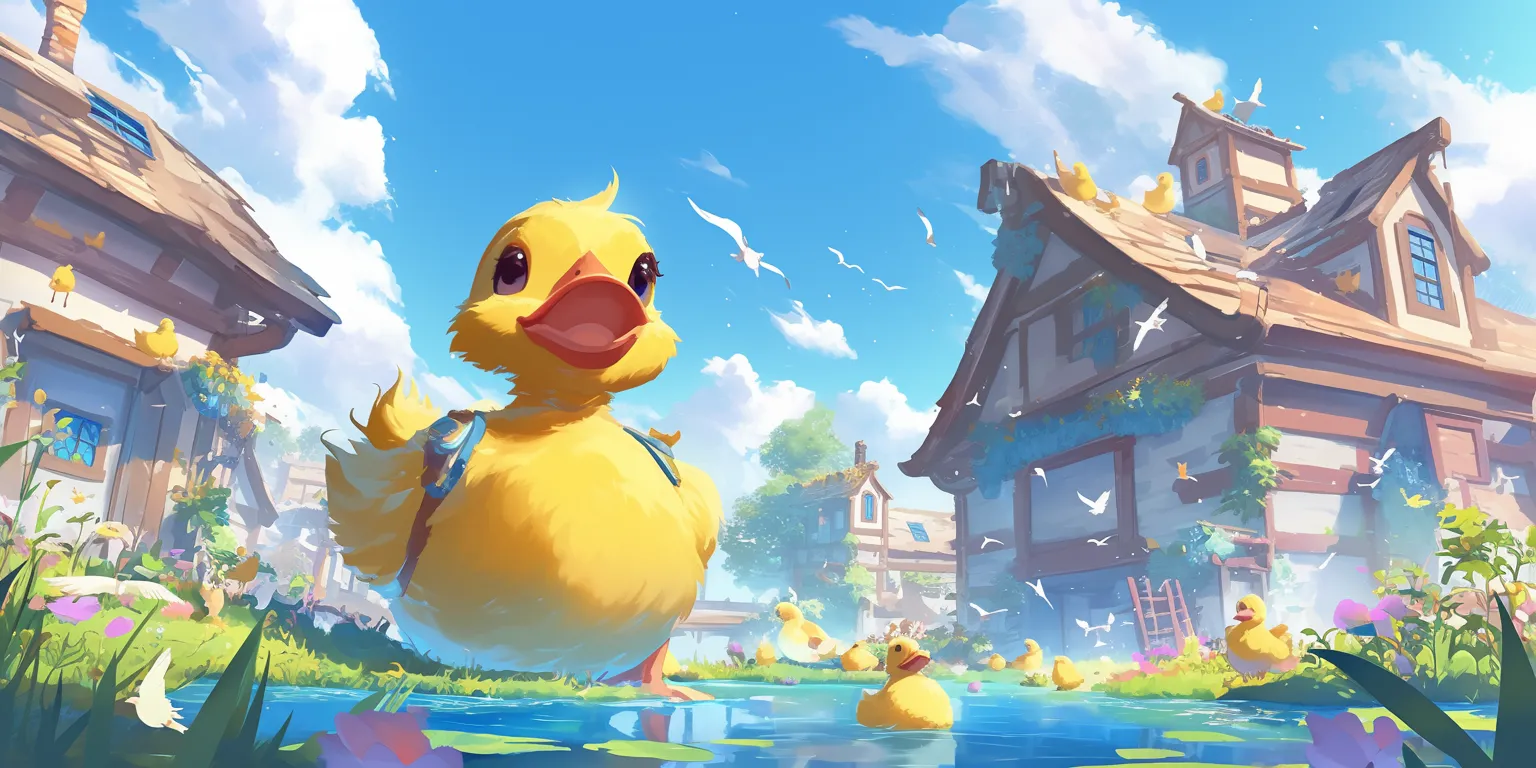 cute duck wallpaper duck, backgrounds, 3440x1440, ghibli, 2560x1440