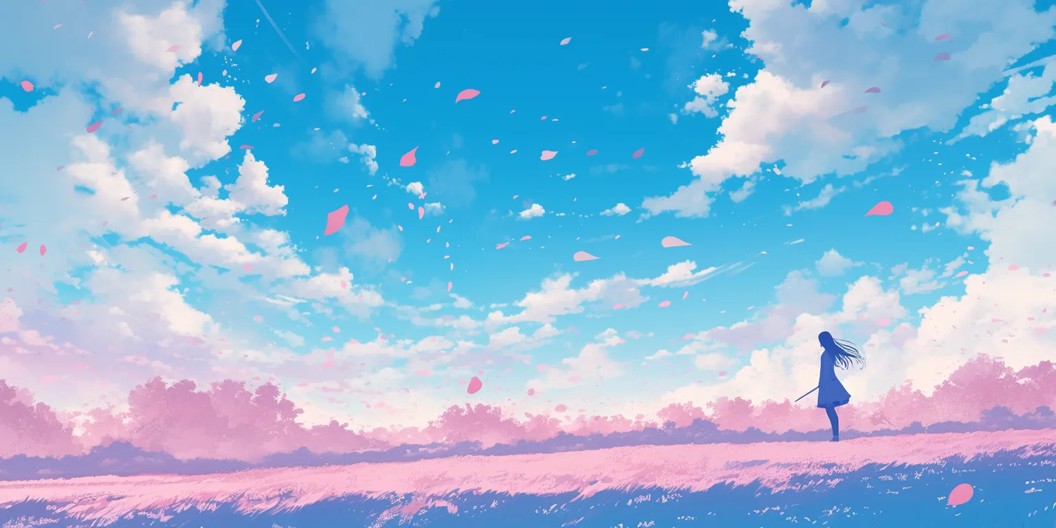pink anime background sky, 2560x1440, 3440x1440, 1920x1080, 1366x768