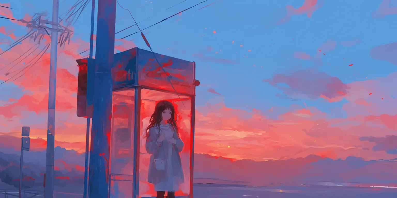 cute anime wallpaper sunset, phone, lofi, study, windows