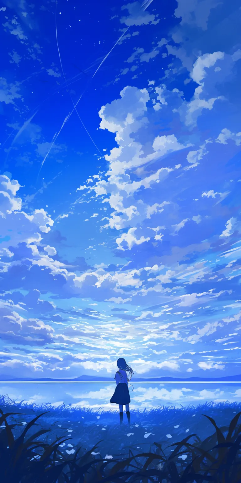 anime background sky, ciel, lagann, backgrounds