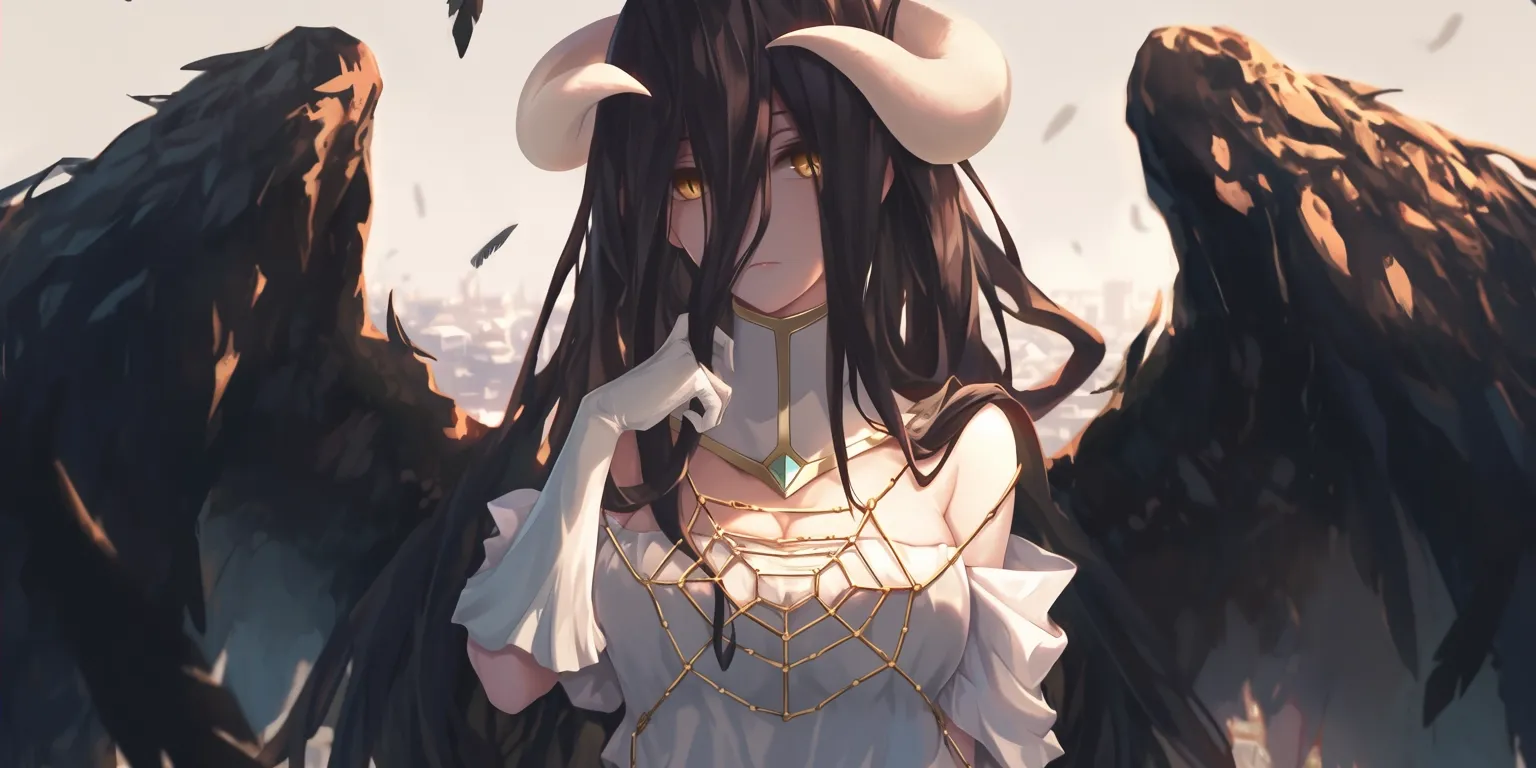 albedo overlord wallpaper albedo, nezuko, tenki, kuromi, illumi