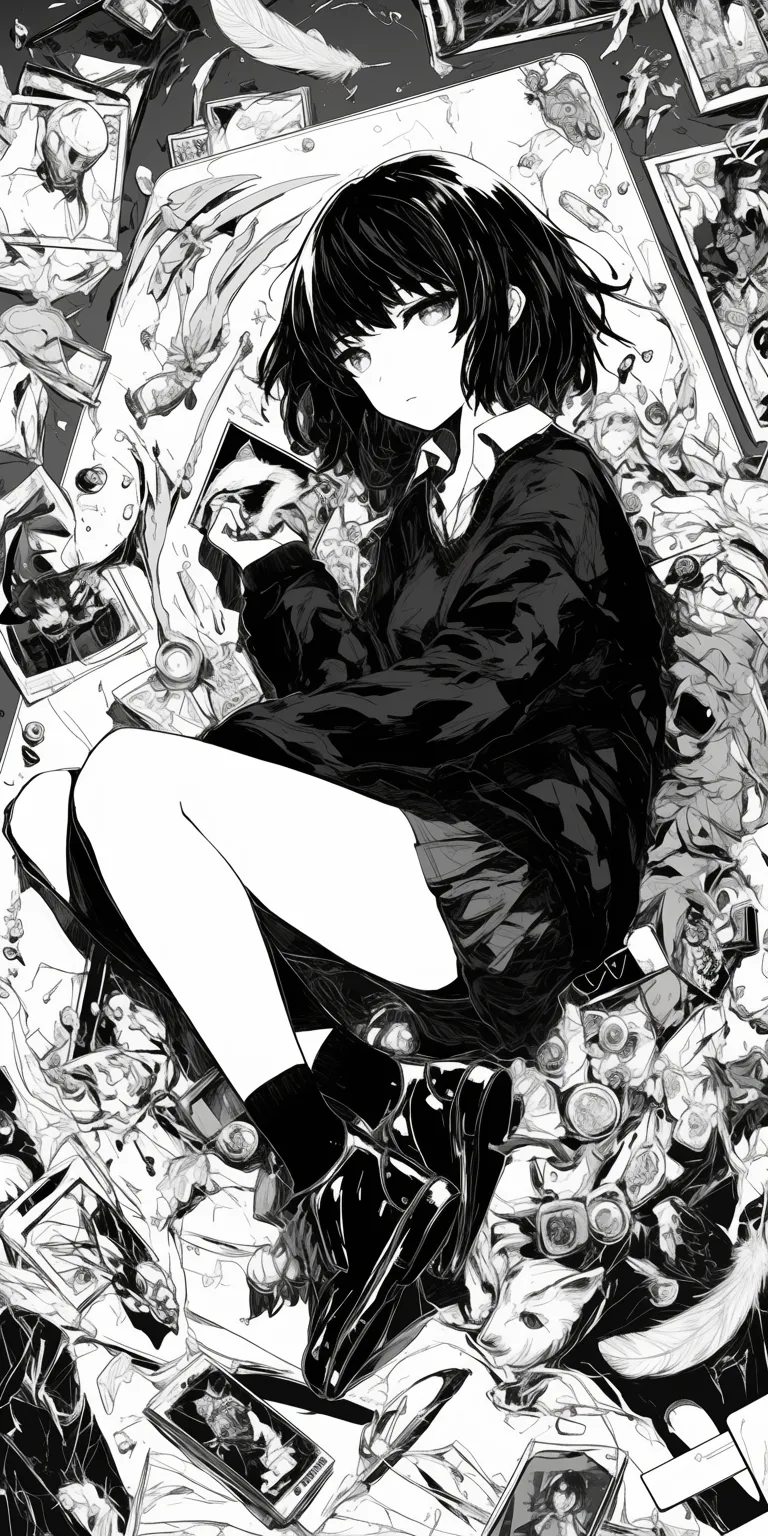 black and white anime wallpaper touka, gantz, juuzou, jabami, uta