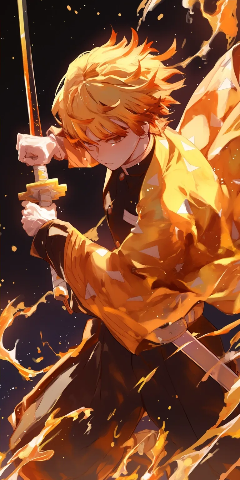 zenitsu demon slayer wallpaper shokugeki, kurosaki, kurama, denji, gintama