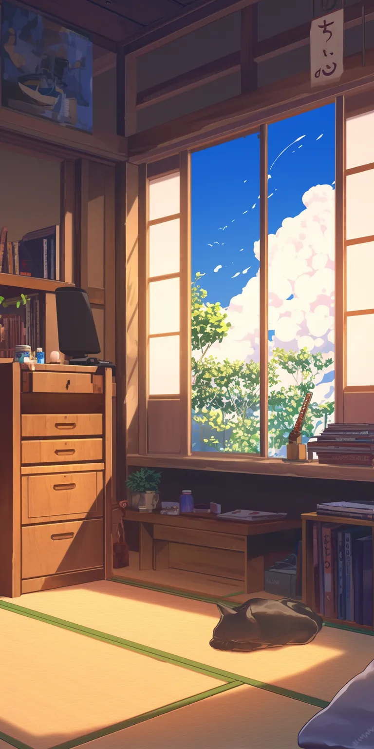 anime room background classroom, room, lofi, ghibli, nook