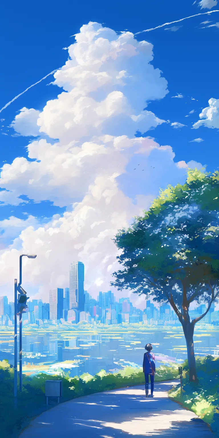 anime picture wallpaper sky, 3440x1440, backgrounds, background, ciel