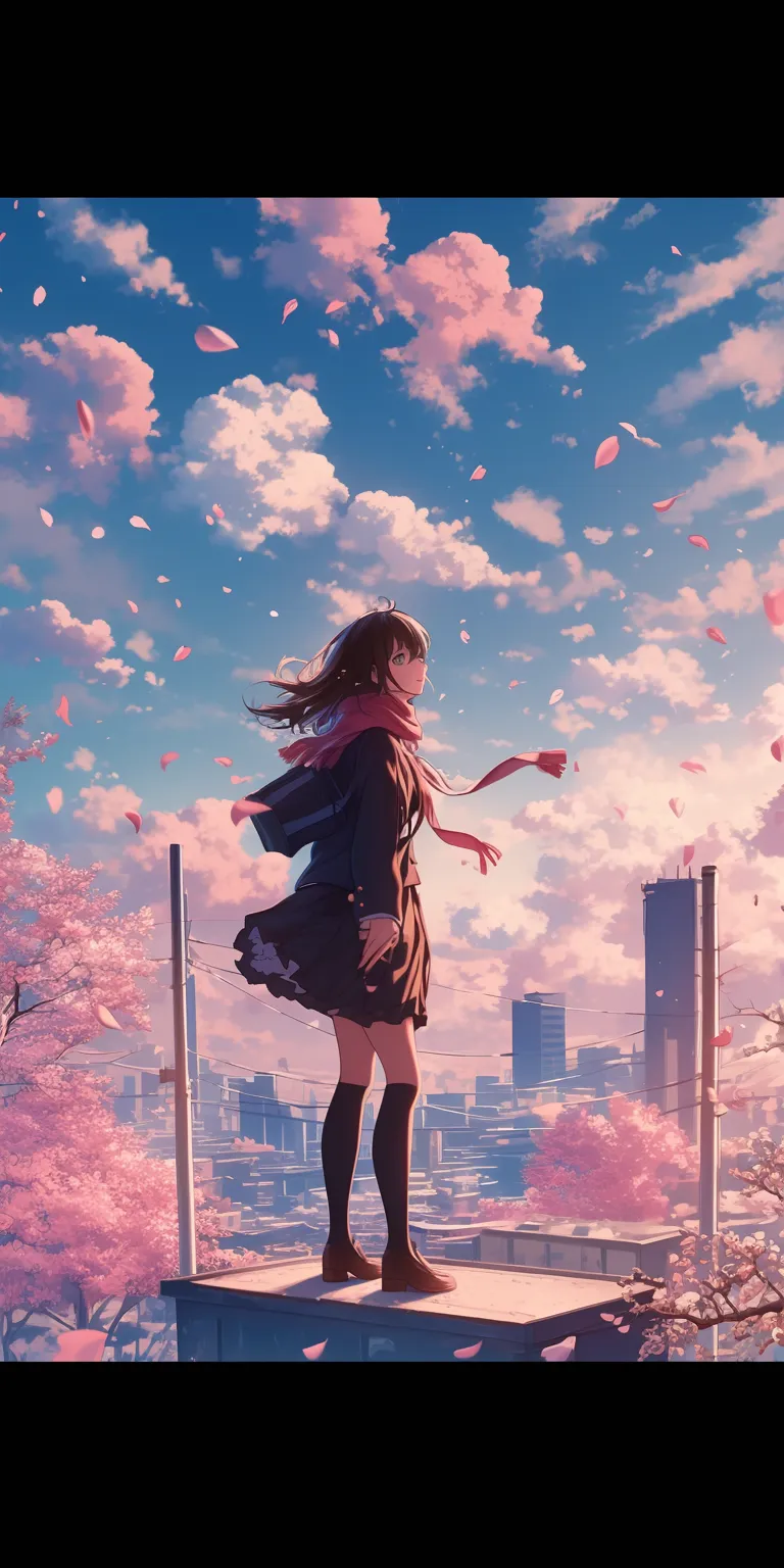 anime desktop wallpaper sakura, wonderland, sky, 3440x1440, noragami