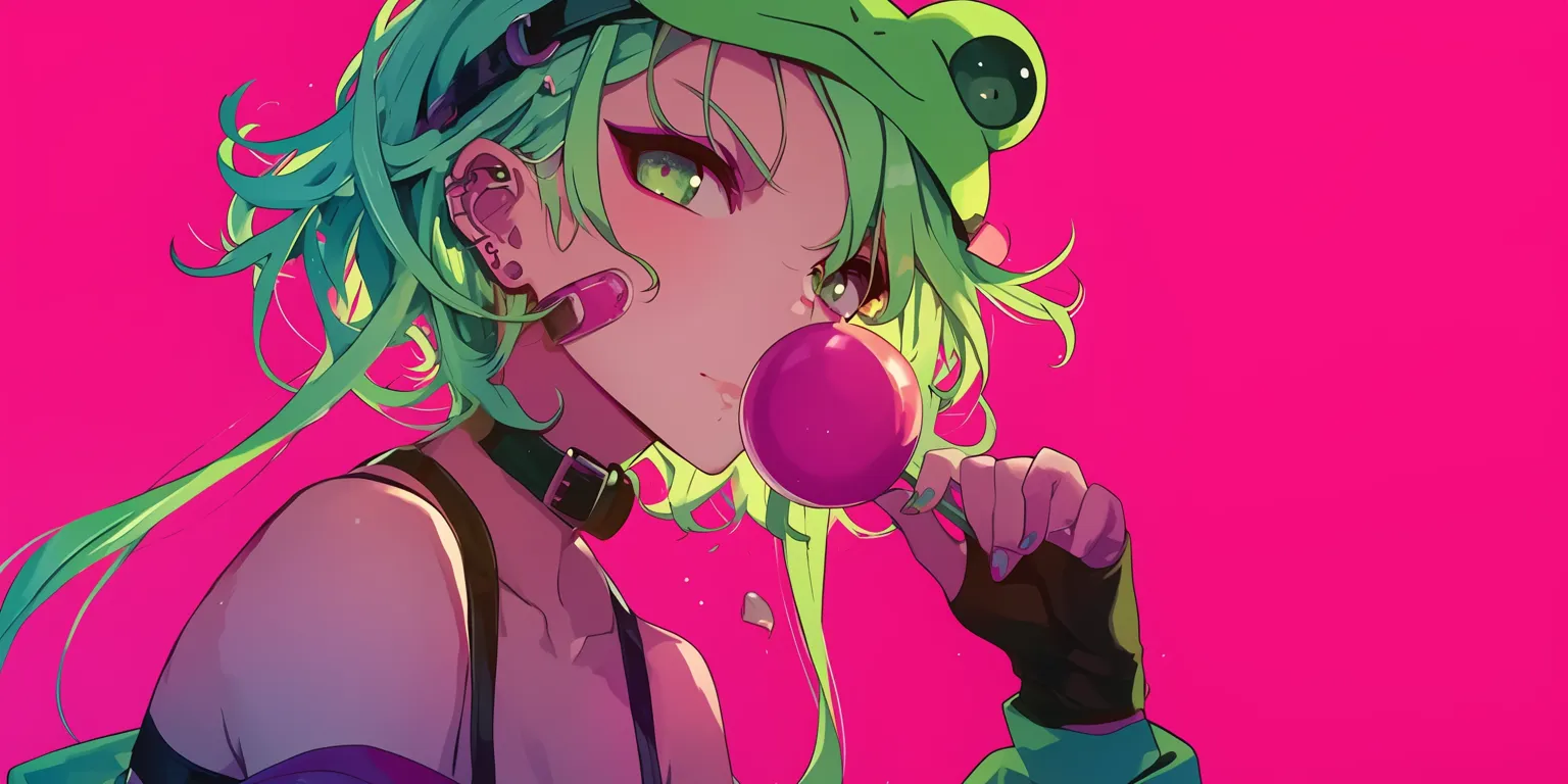 frog aesthetic wallpaper suzuya, hatsune, 1920x1080, strawberry, cherry