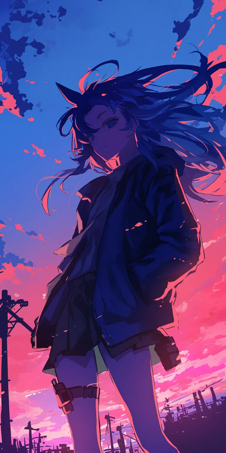 anime backgrounds iphone flcl, sky, lockscreen, uchiha, tenki