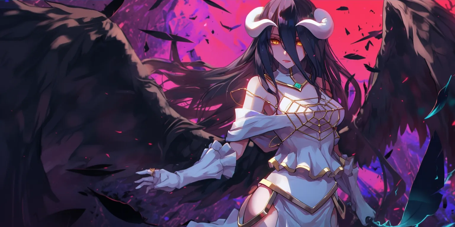 albedo overlord wallpaper albedo, overlord, tenki, demonslayer, kuromi