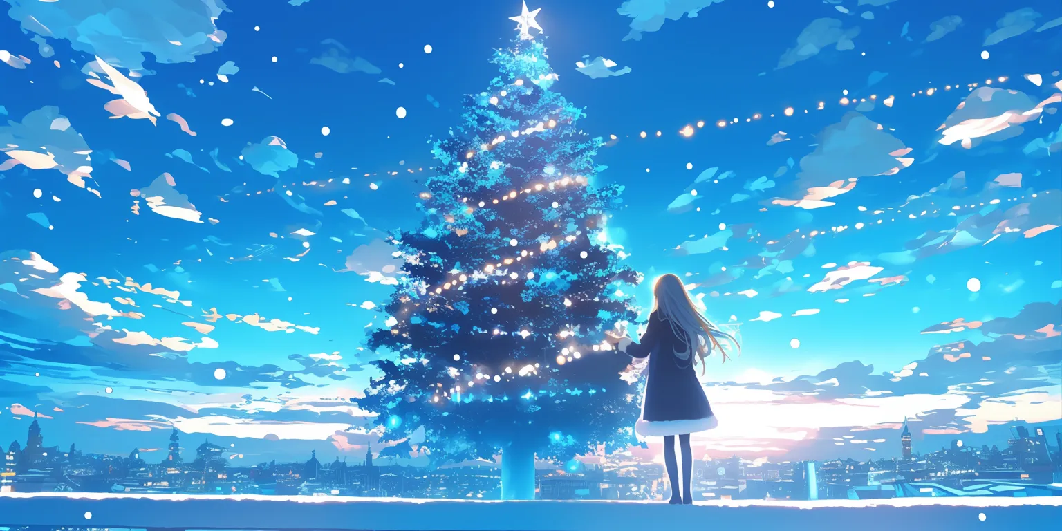 xmas anime wallpaper tomori, nishimiya, christmas, xmas, noragami