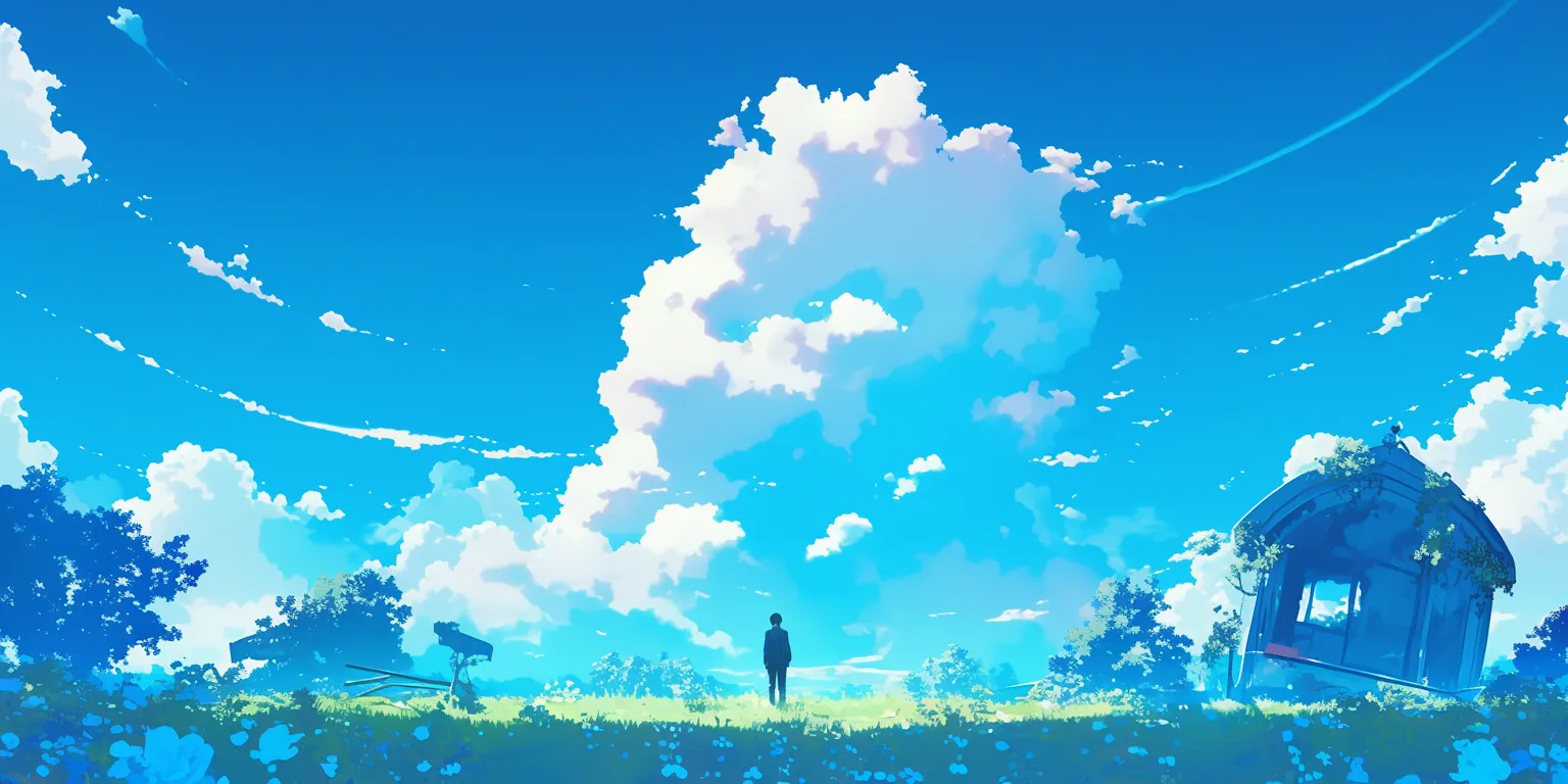 free moving backgrounds sky, mushishi, ghibli, flcl, evergarden