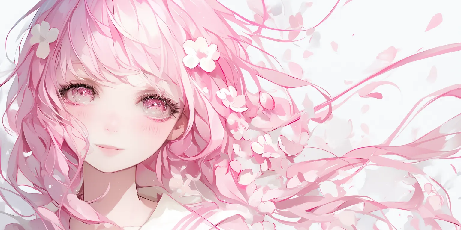 anime wallpaper pink blossom, pink, sakura, haru, madoka