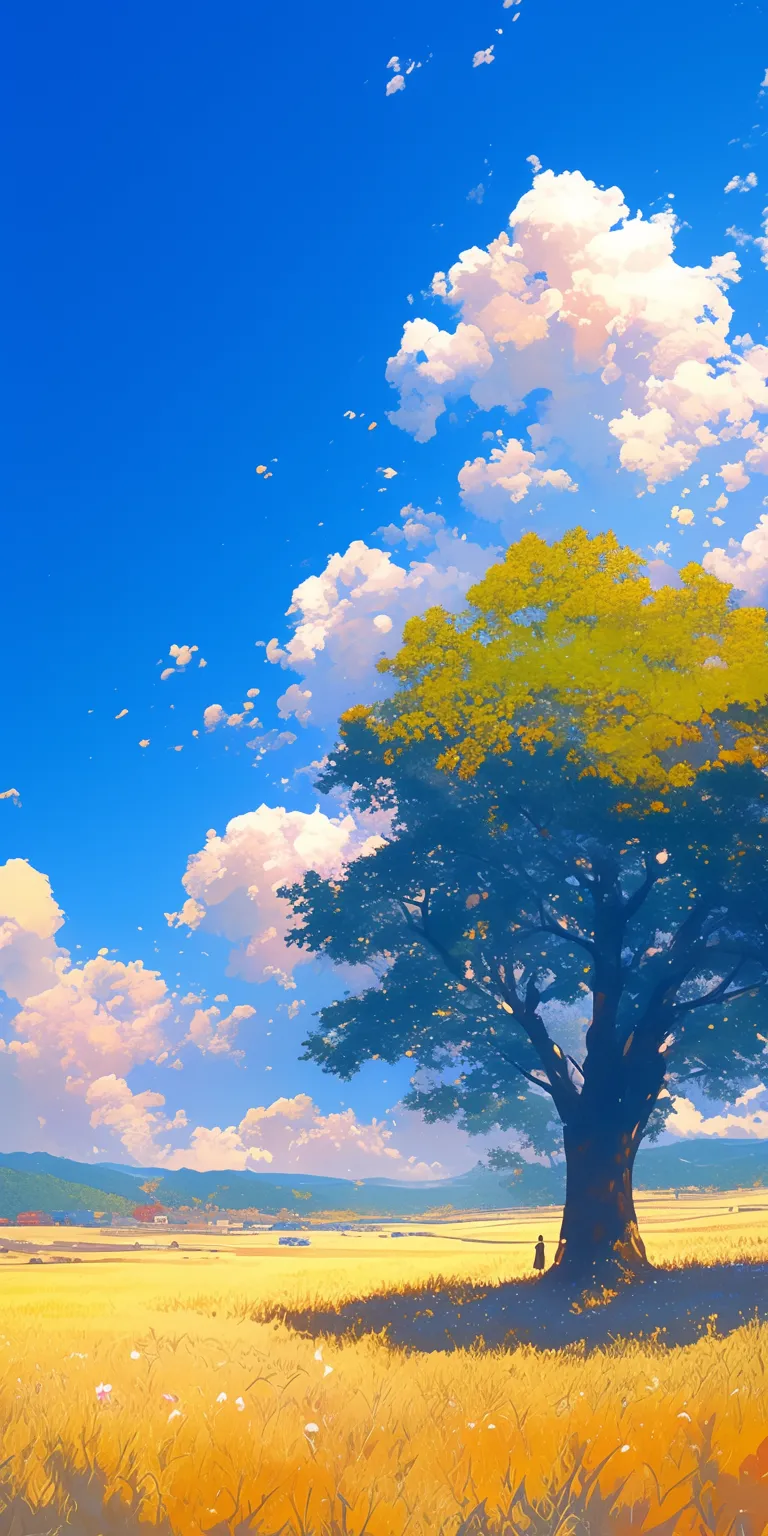 anime wallpaper nature sky, ghibli, evergarden, 3440x1440, background