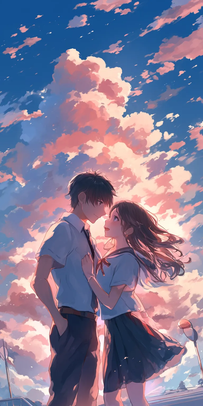 cute anime couple wallpaper hyouka, sky, ghibli, noragami, lockscreen