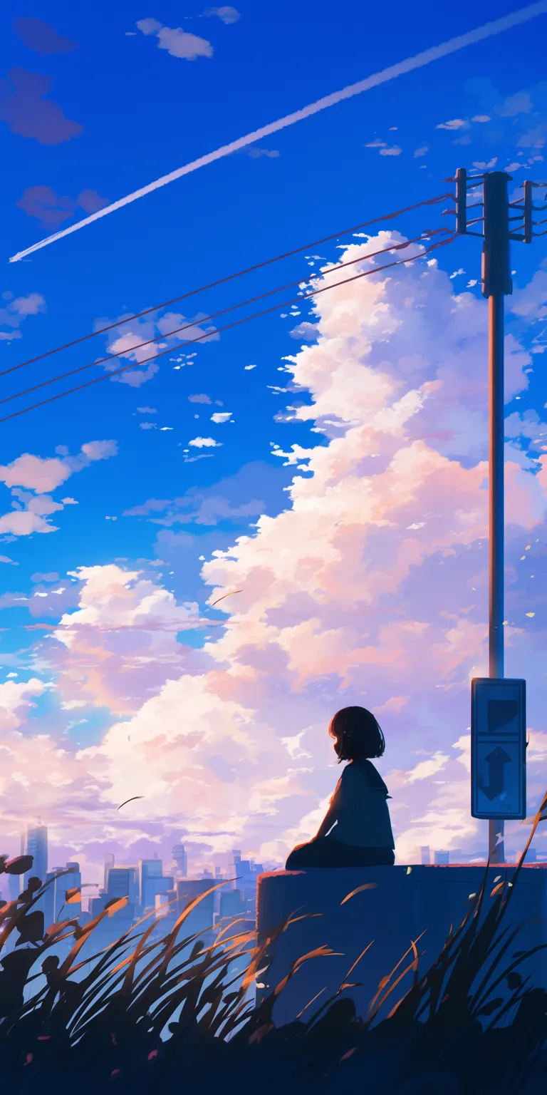 anime pic sad sky, 3440x1440, lofi, haru, flcl