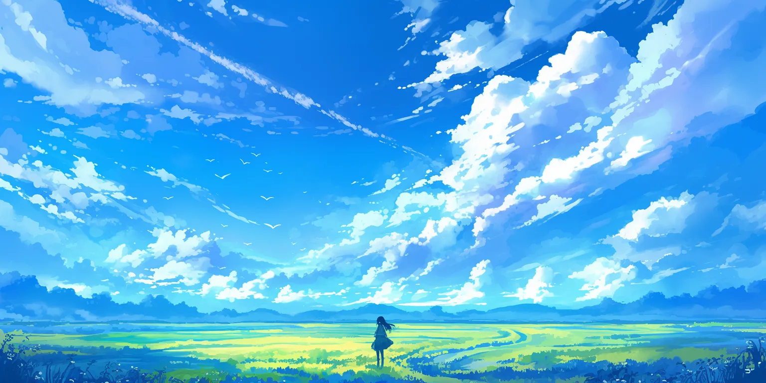 anime computer backgrounds sky, ghibli, dororo, scenery, flcl