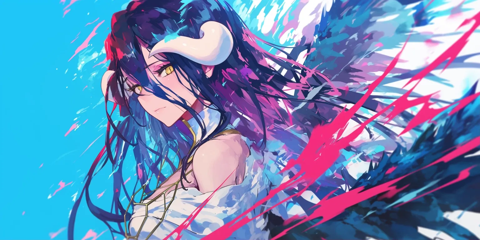 albedo overlord wallpaper albedo, illumi, tenki, hatsune, 2560x1440