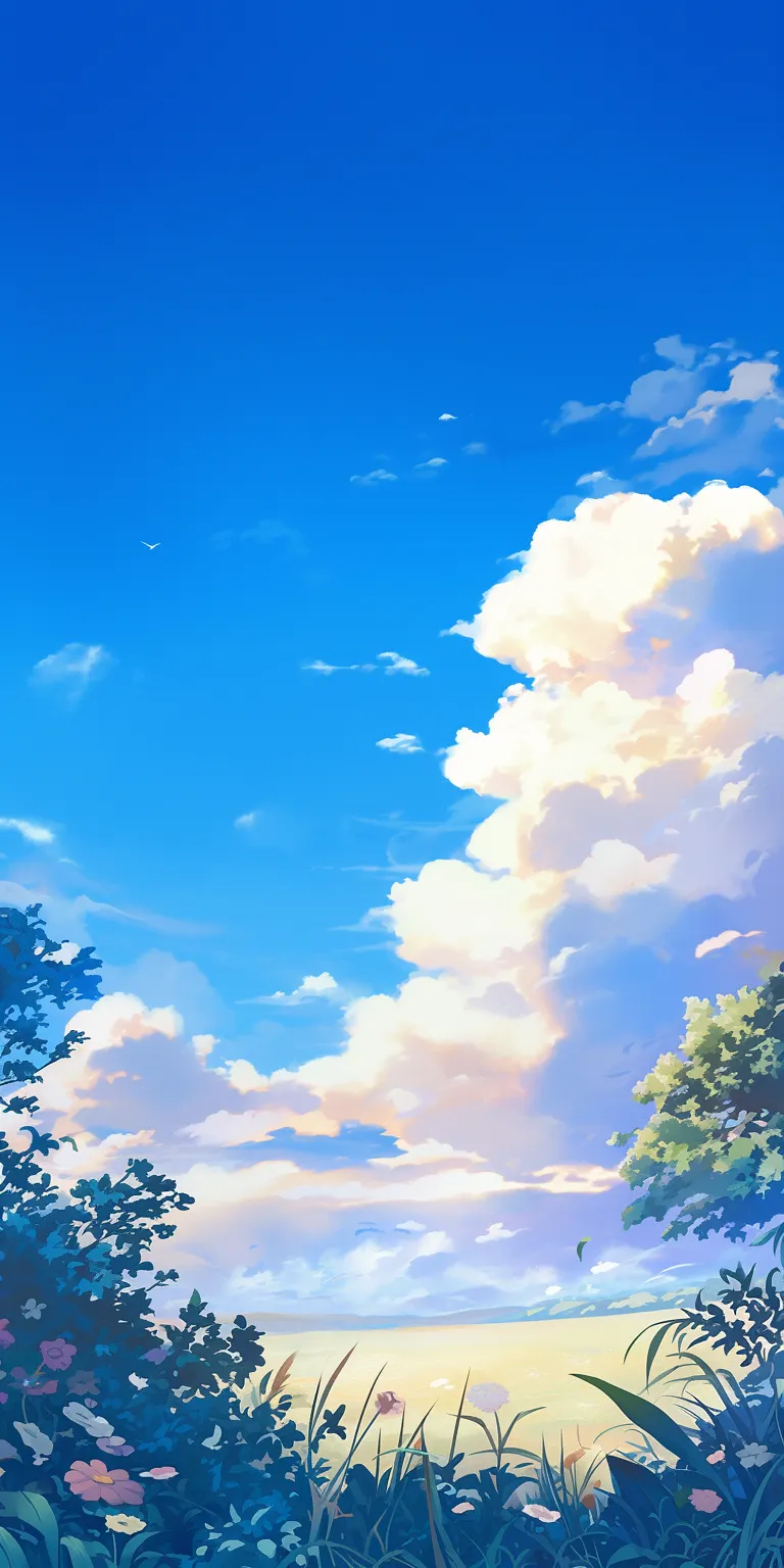 anime background hd sky, evergarden, ciel, 3440x1440, ghibli