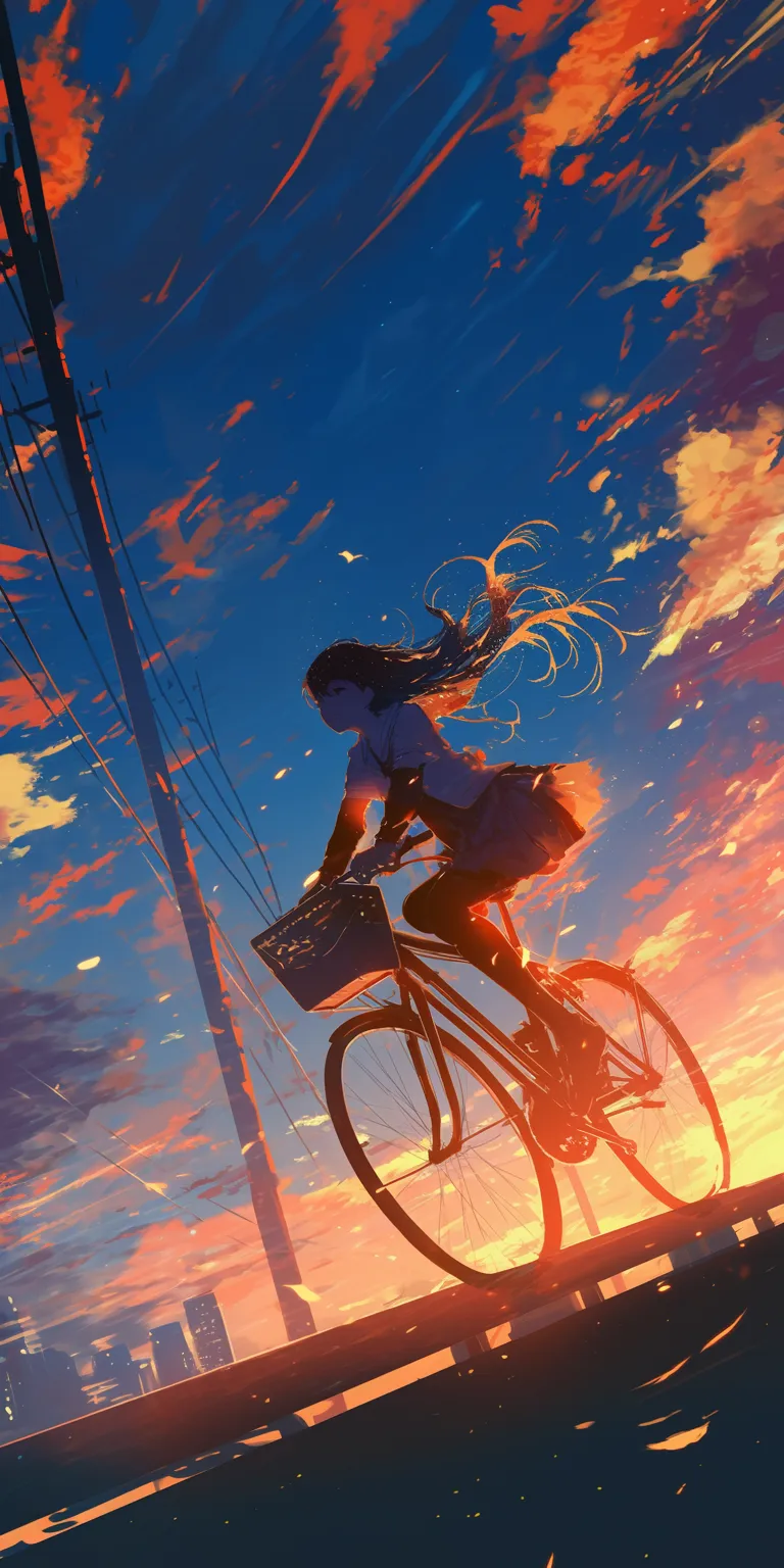 moving wallpapers for pc ride, flcl, pedal, sky, nishimiya