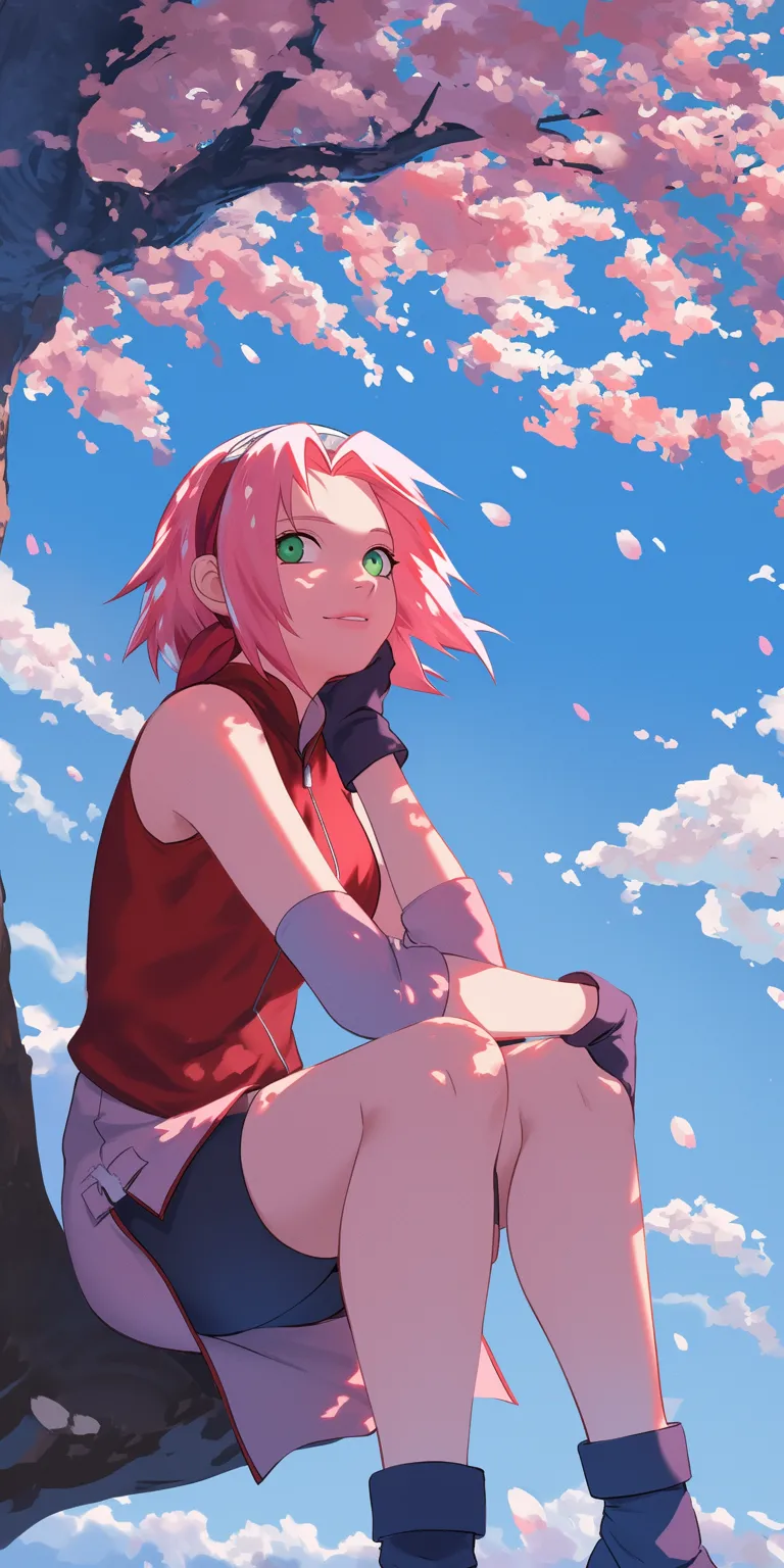 sakura anime naruto sakura, flcl, franxx, sky, strawberry
