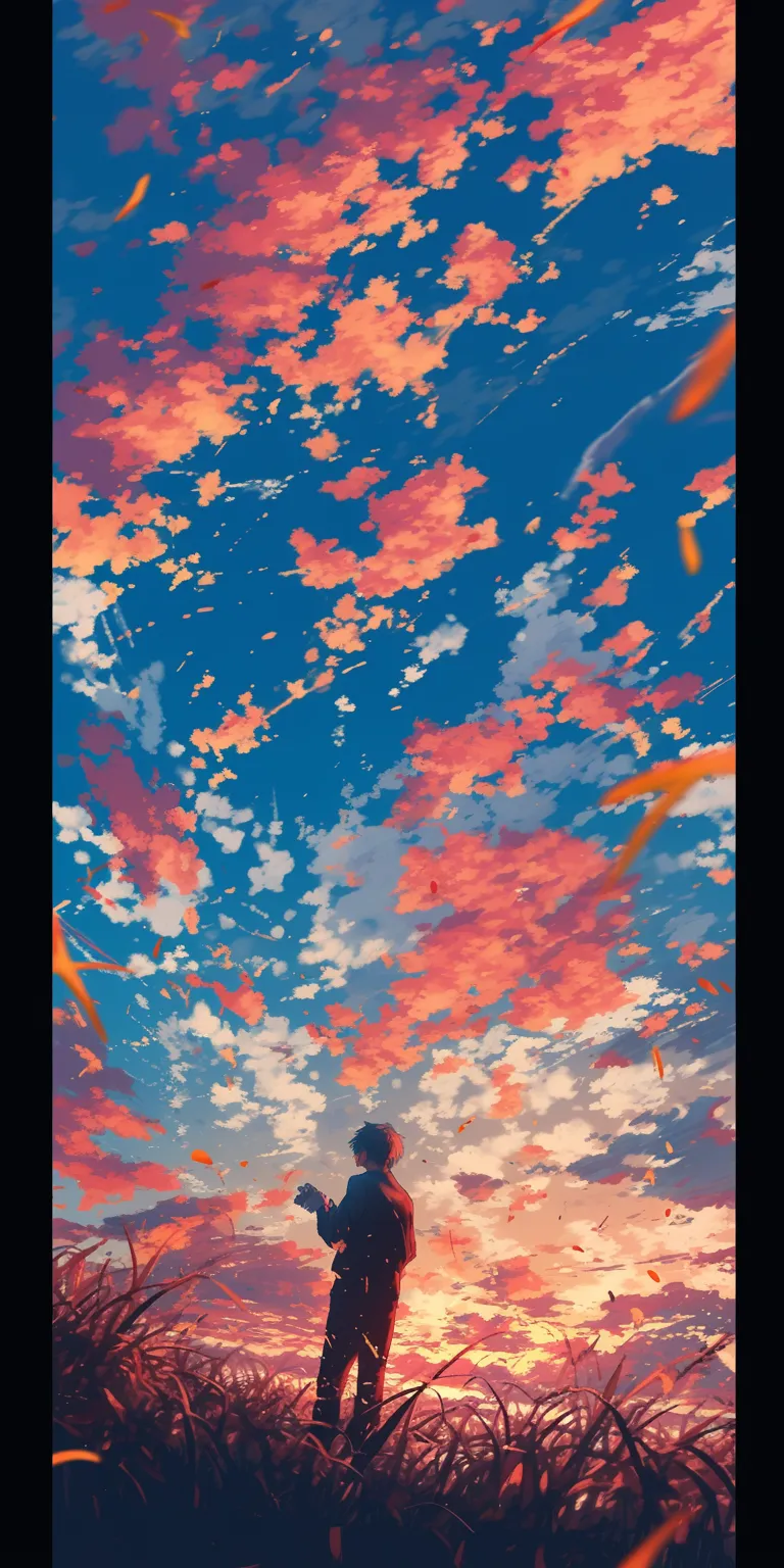 anime wallpaper for iphone sky, amoled, lockscreen, sunset, 3440x1440