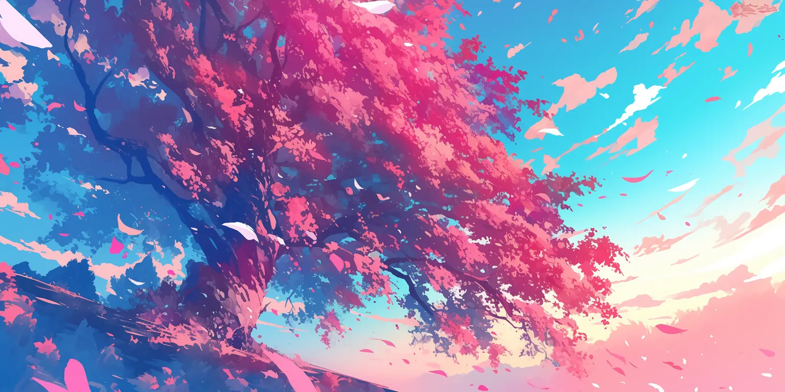 pink anime background 2560x1440, 3440x1440, 1920x1080, sky, aesthetic