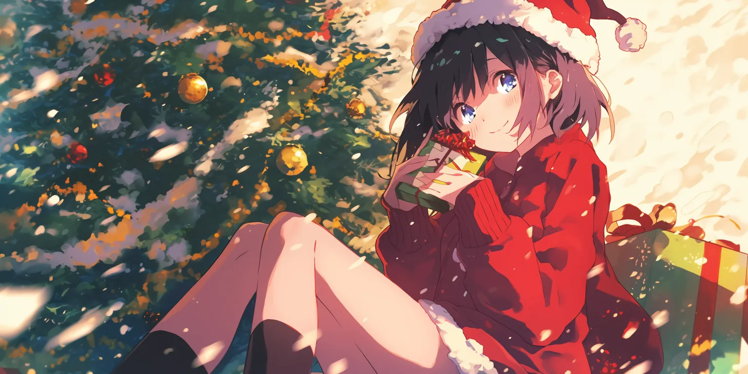 xmas anime wallpaper christmas, xmas, yumeko, strawberry, hyouka