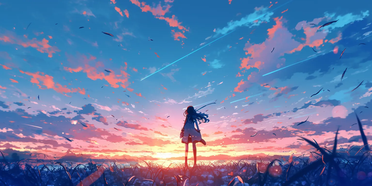 cartoon wallpaper 4k sky, ciel, sunset, 2560x1440, 1920x1080