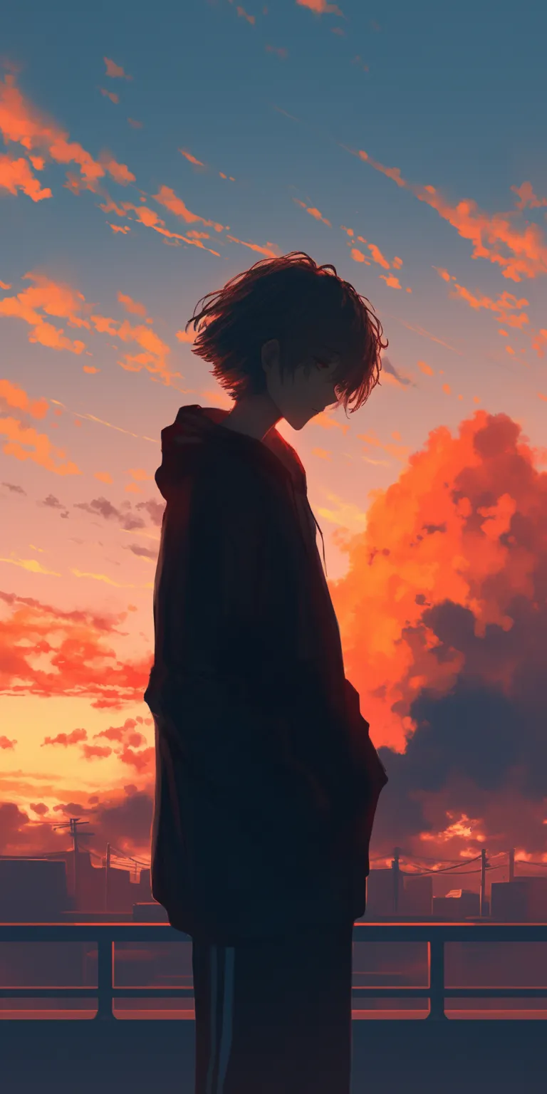 anime sad wallpaper sky, sunset, akira, flcl, champloo