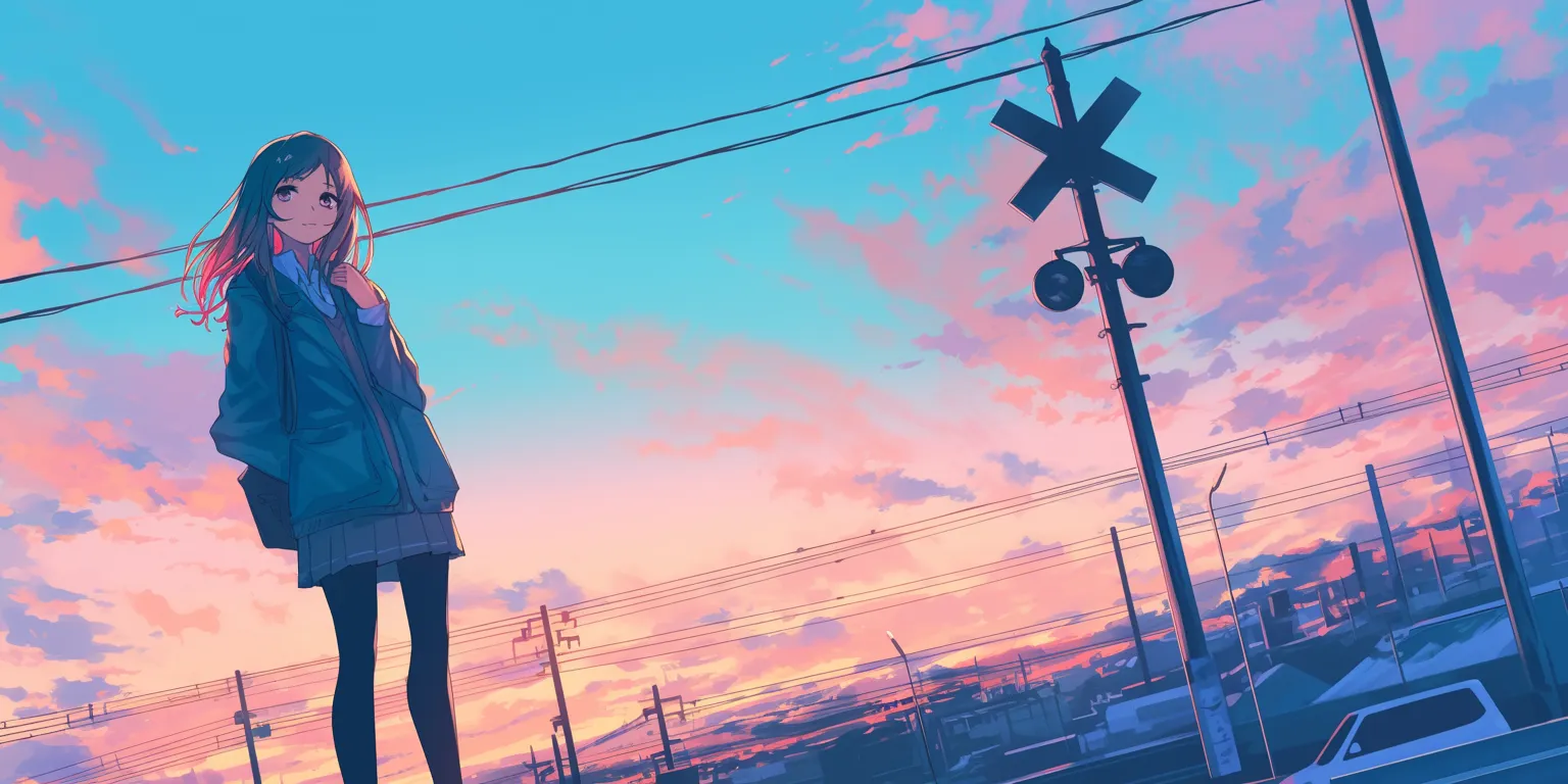 anime iphone wallpaper 4k flcl, lofi, sunset, noragami, scenery