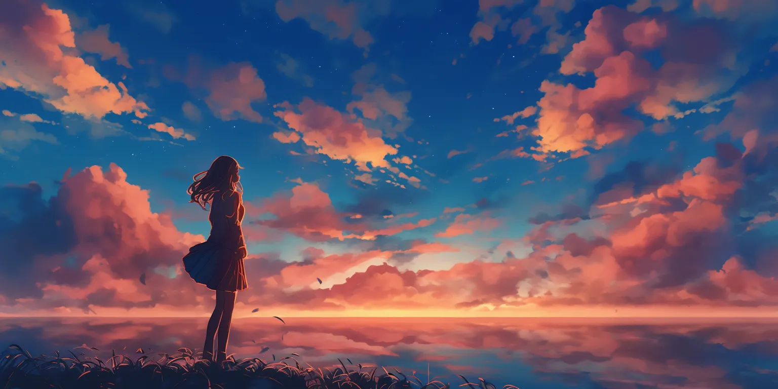 anime backgrounds iphone sky, sunset, 3440x1440, 2560x1440, 1920x1080