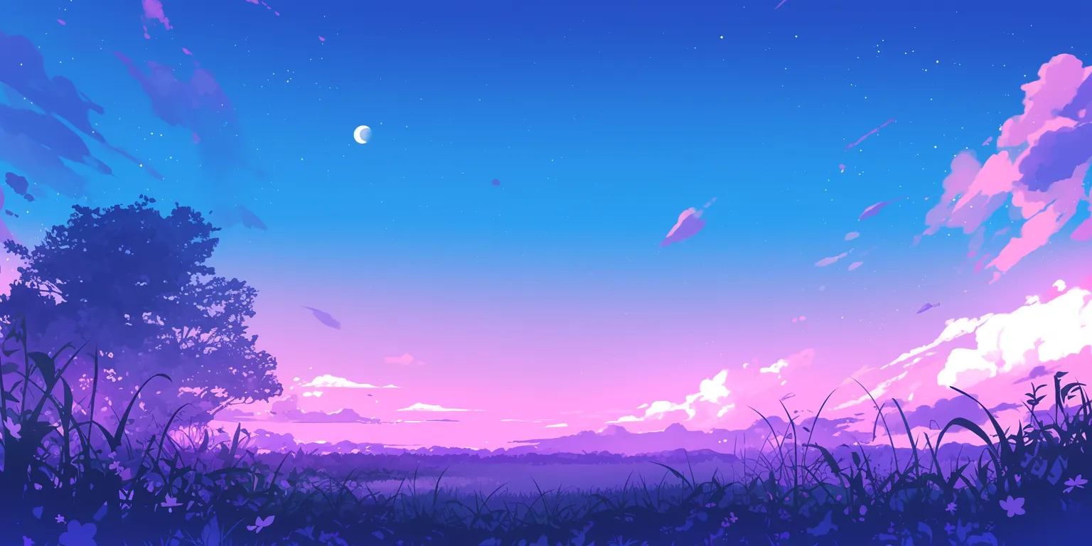 purple anime background 2560x1440, 3440x1440, sky, 1920x1080, backgrounds