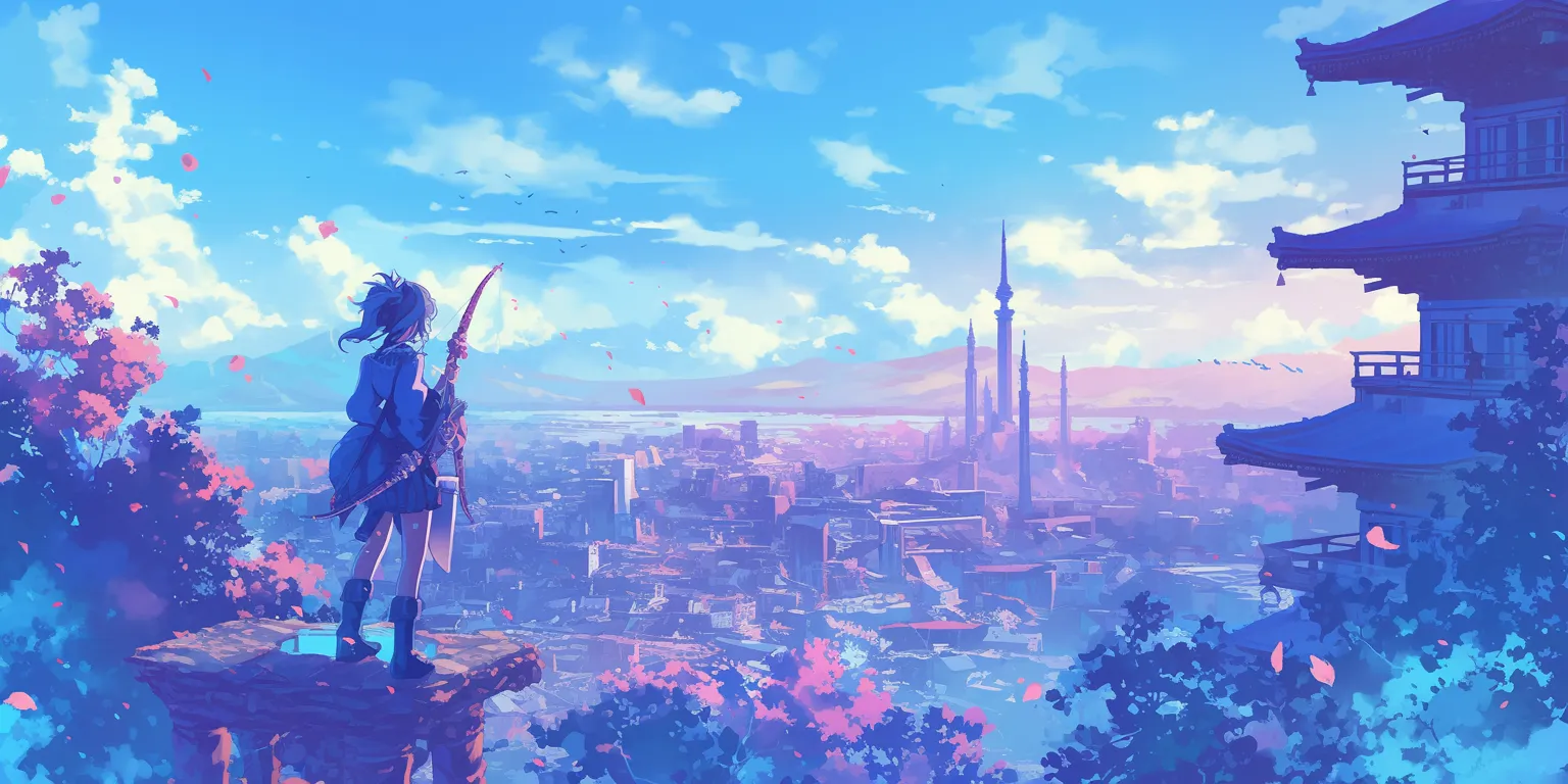 high resolution anime wallpaper 1920x1080, 2560x1440, 3440x1440, sky, ciel