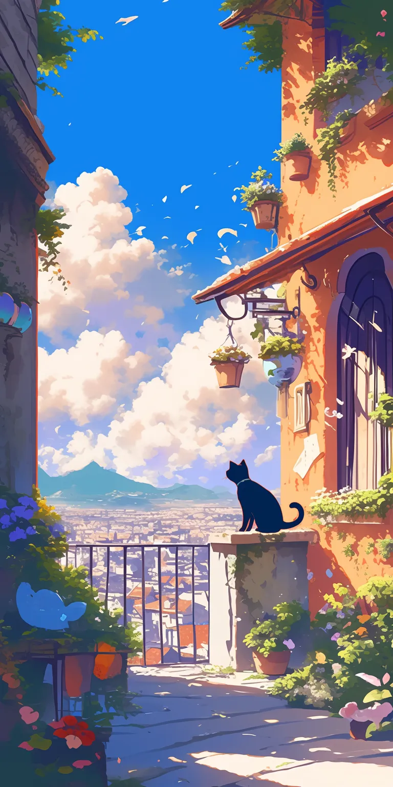 cute anime background ghibli, 2560x1440, 3440x1440, 1920x1080, sky