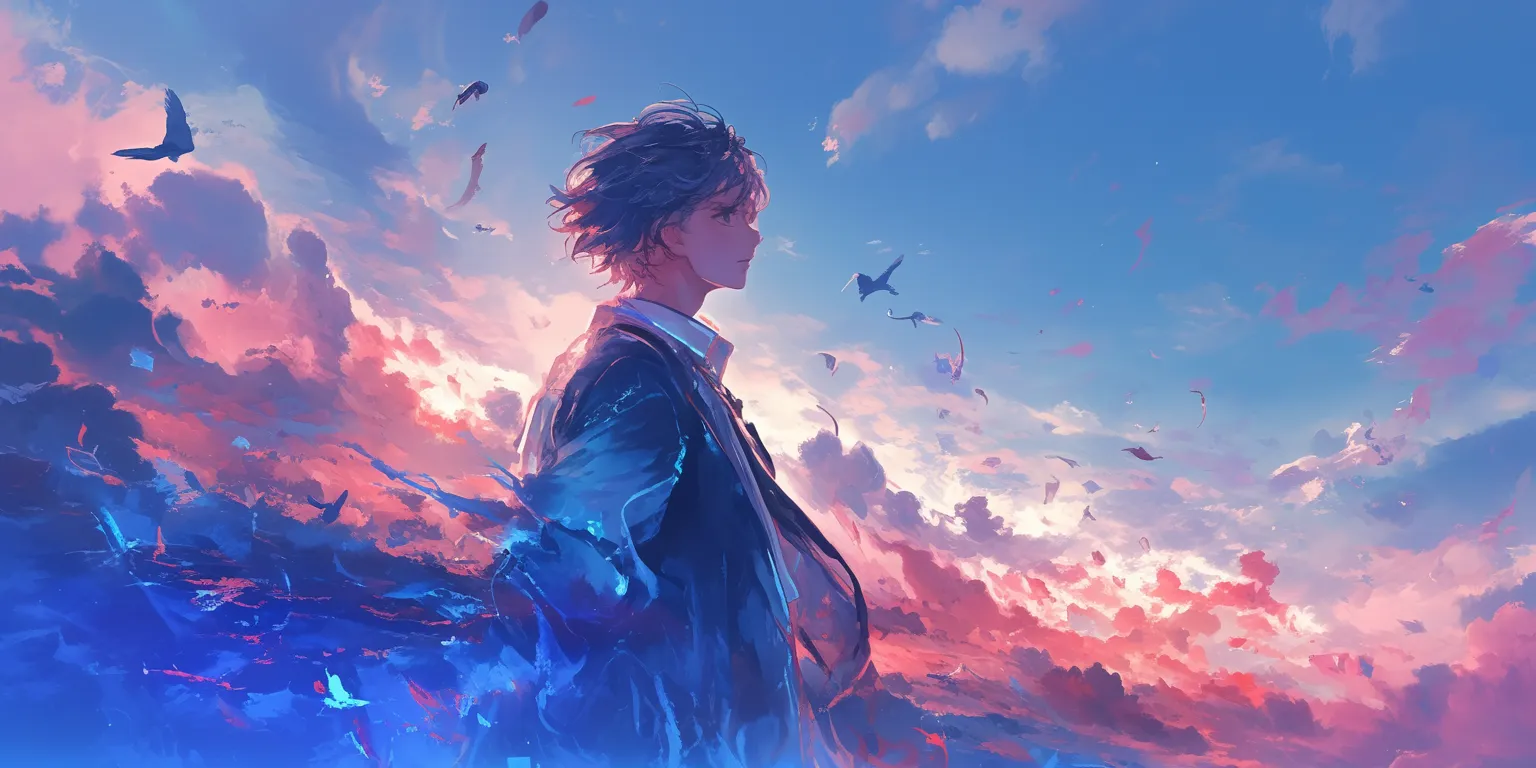 anime cool wallpaper evergarden, sky, ocean, ciel, fate