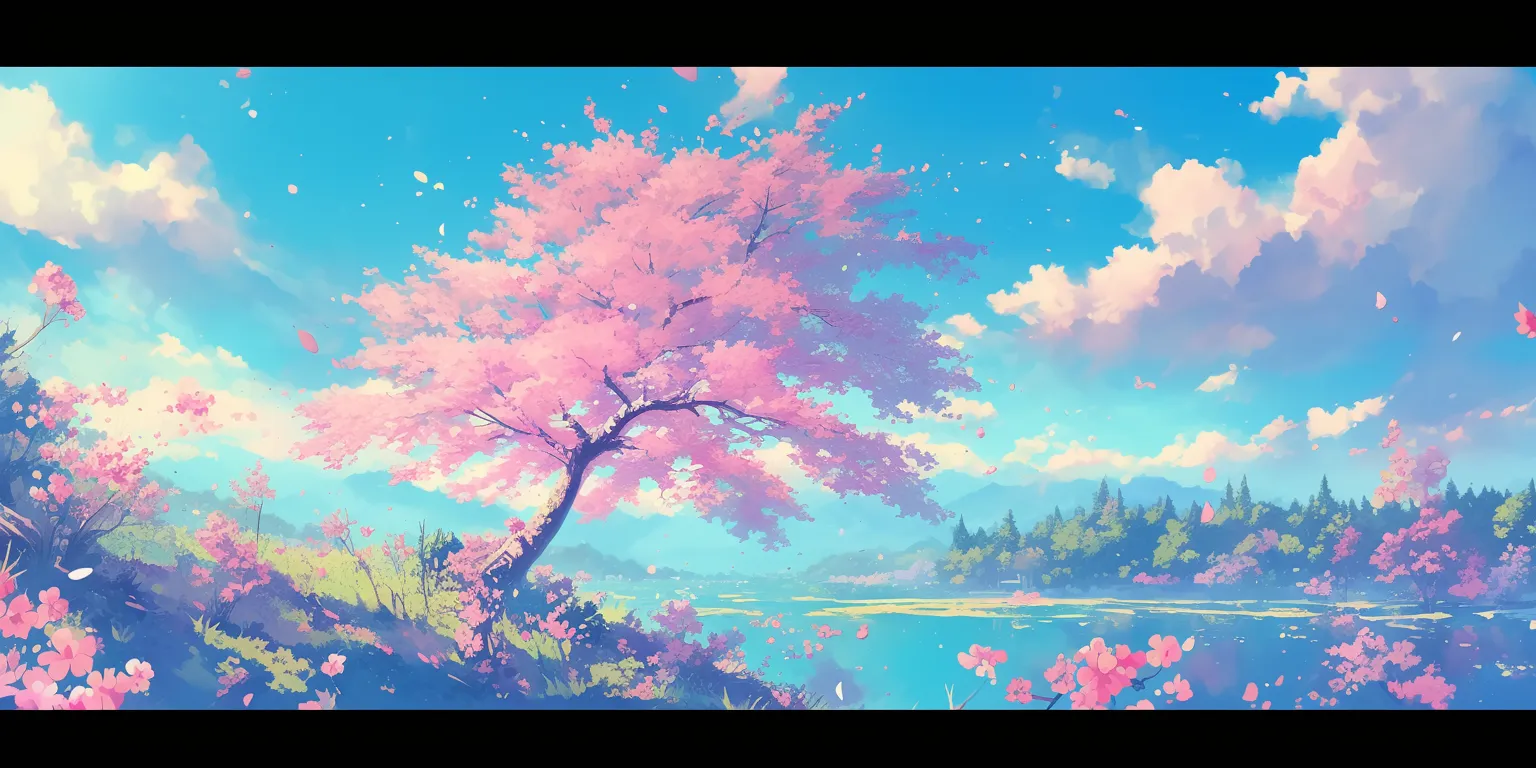 anime cherry blossom wallpaper 3440x1440, 2560x1440, backgrounds, 1920x1080, ultrawide