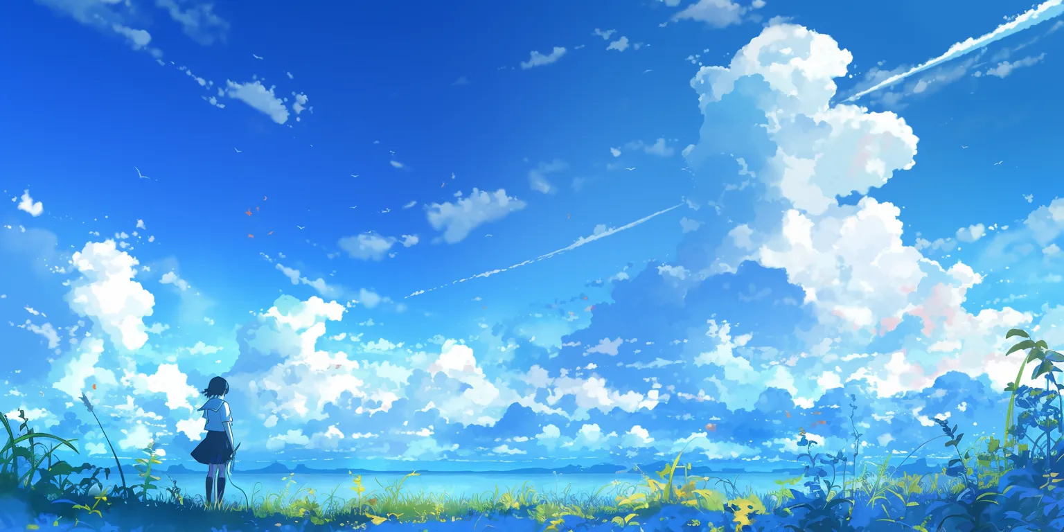 anime wall papers sky, ciel, background, backgrounds, 2560x1440