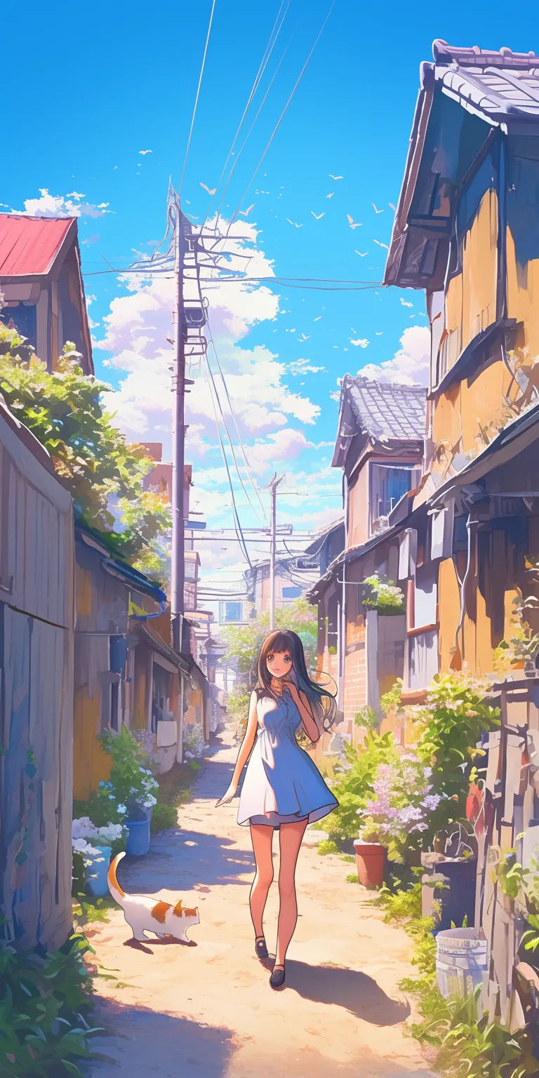 cute anime background ghibli, mirai, bocchi, japan, tokyo