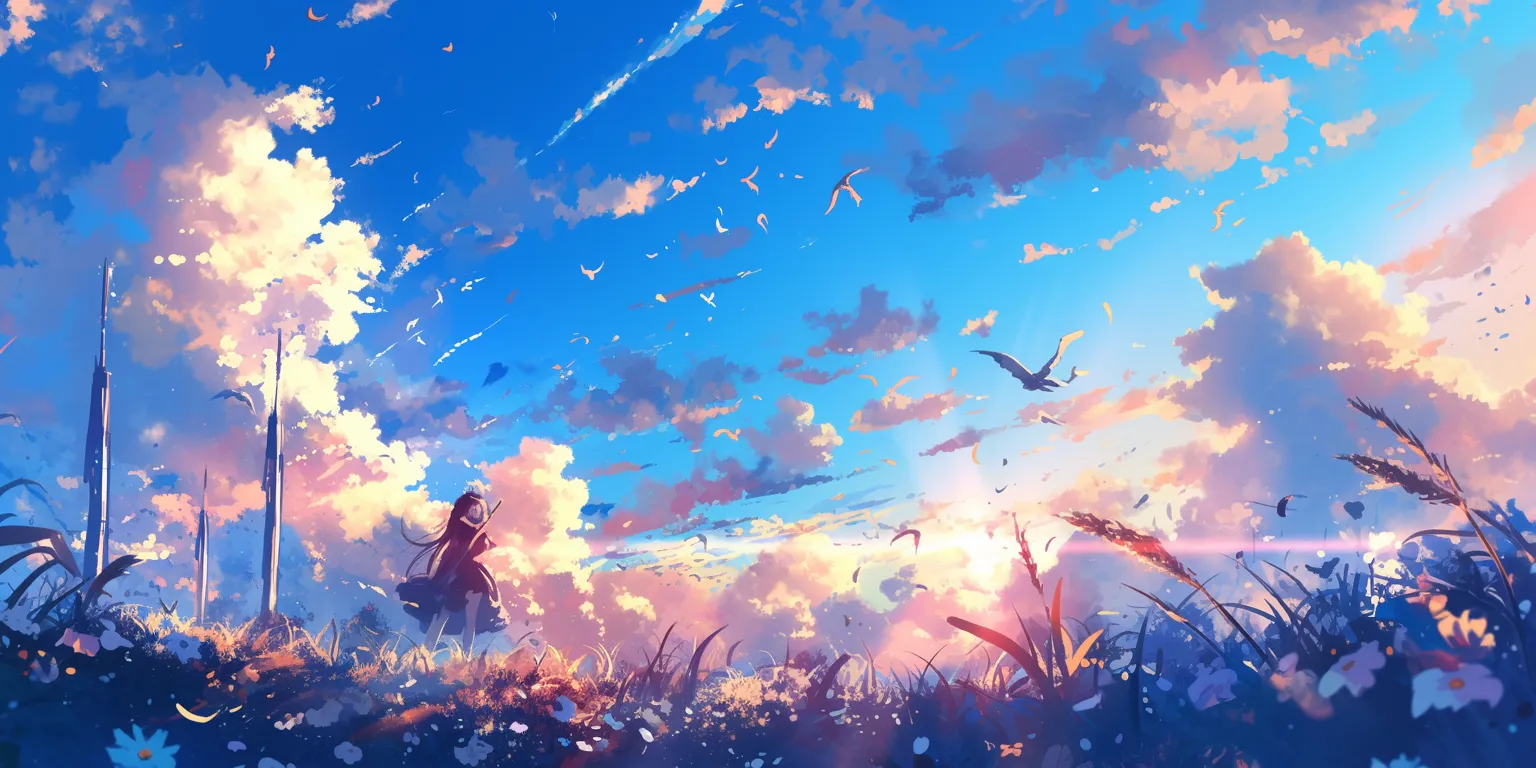 hd anime wallpaper evergarden, sky, 2560x1440, 3440x1440, 1920x1080