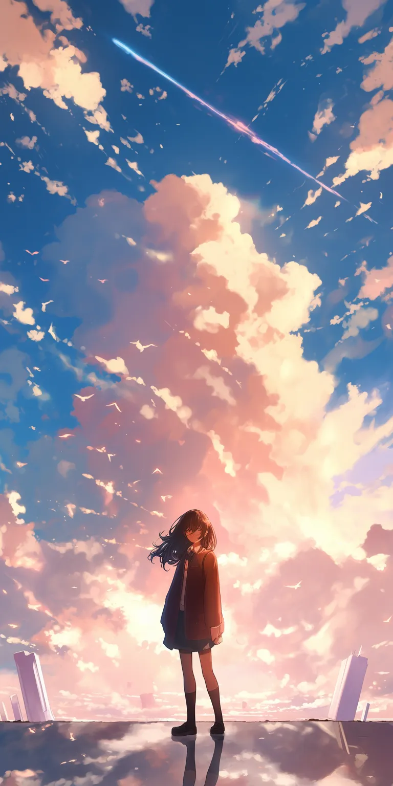 anime scenery wallpaper sky, hyouka, ghibli, flcl, lockscreen