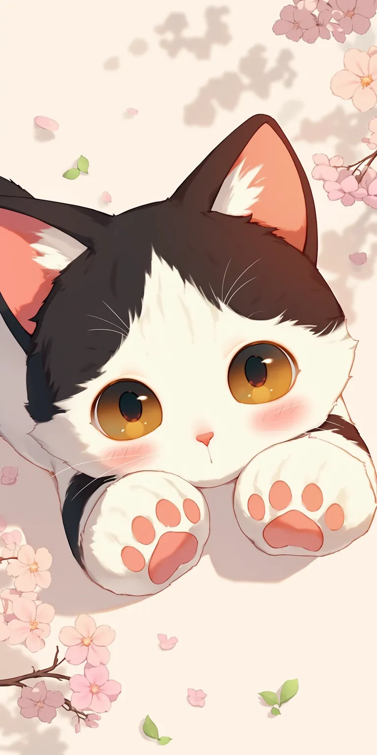 cute cat wallpaper cartoon kitty, kuromi, pet, cat, kawaii
