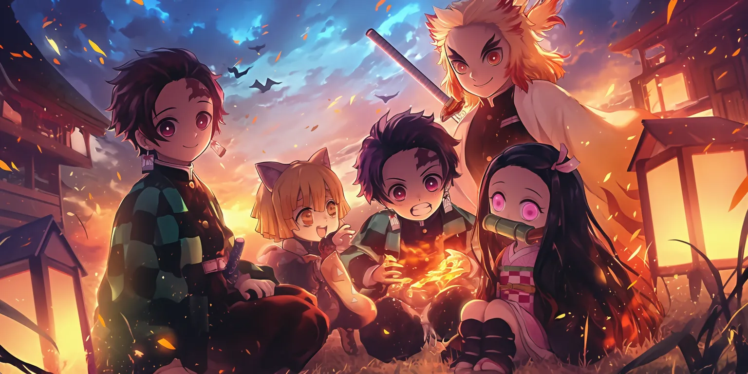 demon slayer chibi wallpaper haikyuu, kimetsu, noragami, konoha, bnha