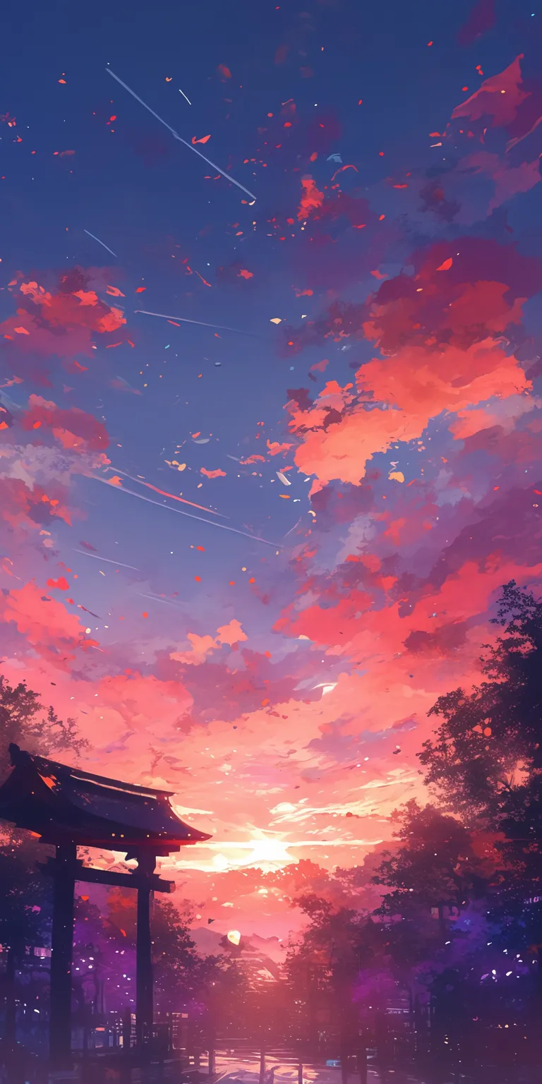 purple anime background sunset, natsume, noragami, sky, mushishi