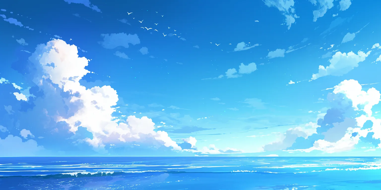 anime background wallpaper ocean, ciel, 3440x1440, noragami, backgrounds