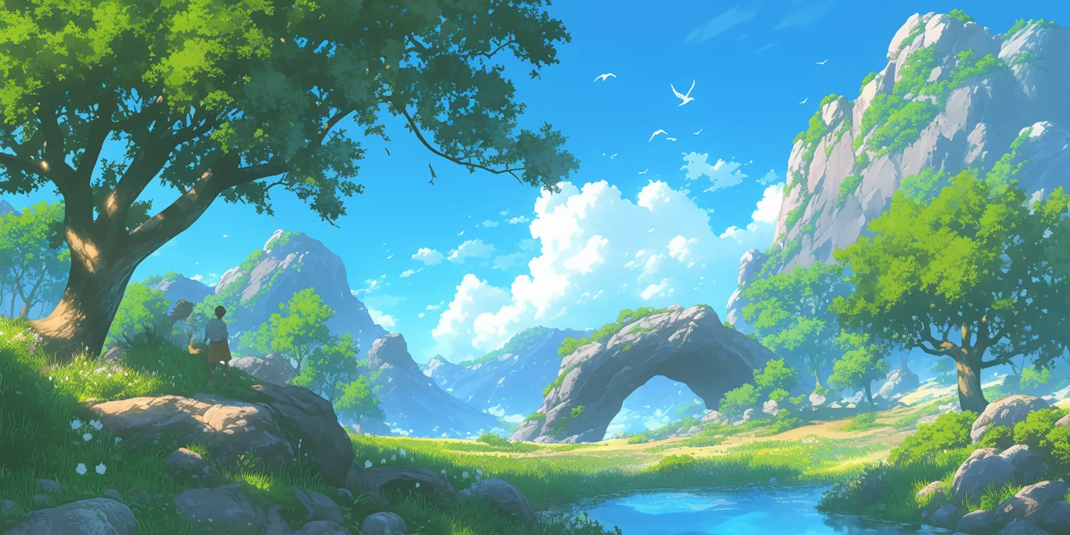 anime wallpaper nature evergarden, ghibli, backgrounds, scenery, yuujinchou